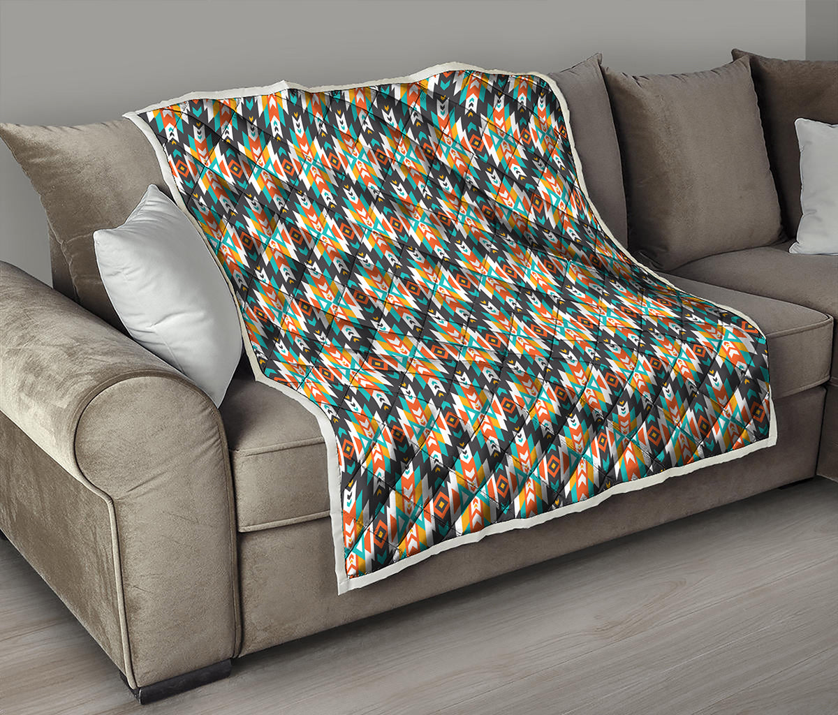 Tribal Native American Pattern Print Quilt