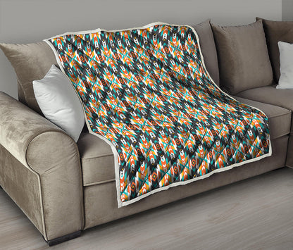 Tribal Native American Pattern Print Quilt