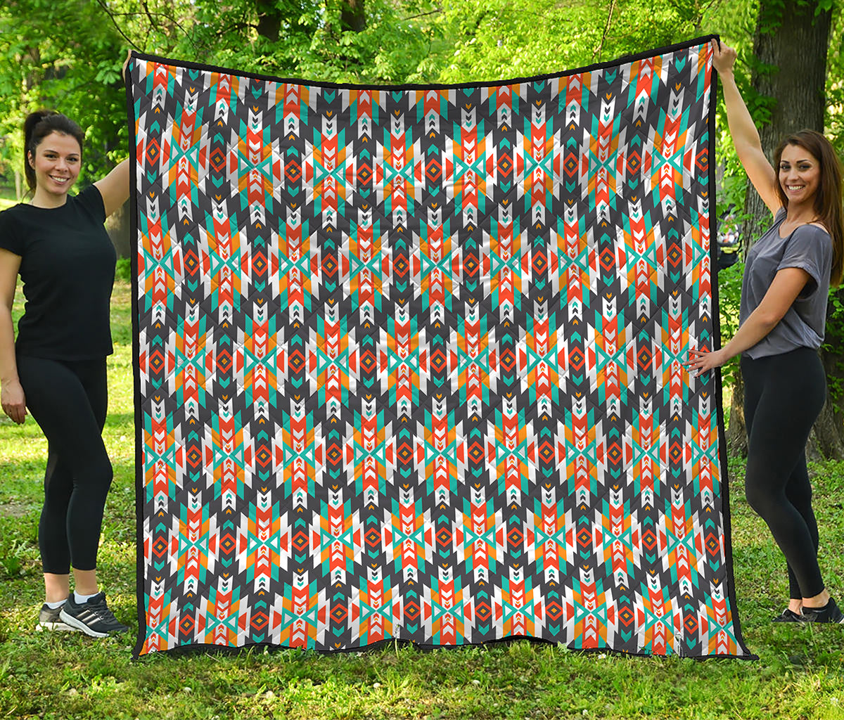 Tribal Native American Pattern Print Quilt