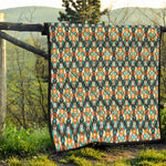 Tribal Native American Pattern Print Quilt