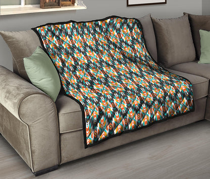 Tribal Native American Pattern Print Quilt