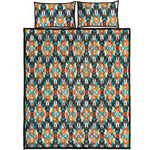 Tribal Native American Pattern Print Quilt Bed Set