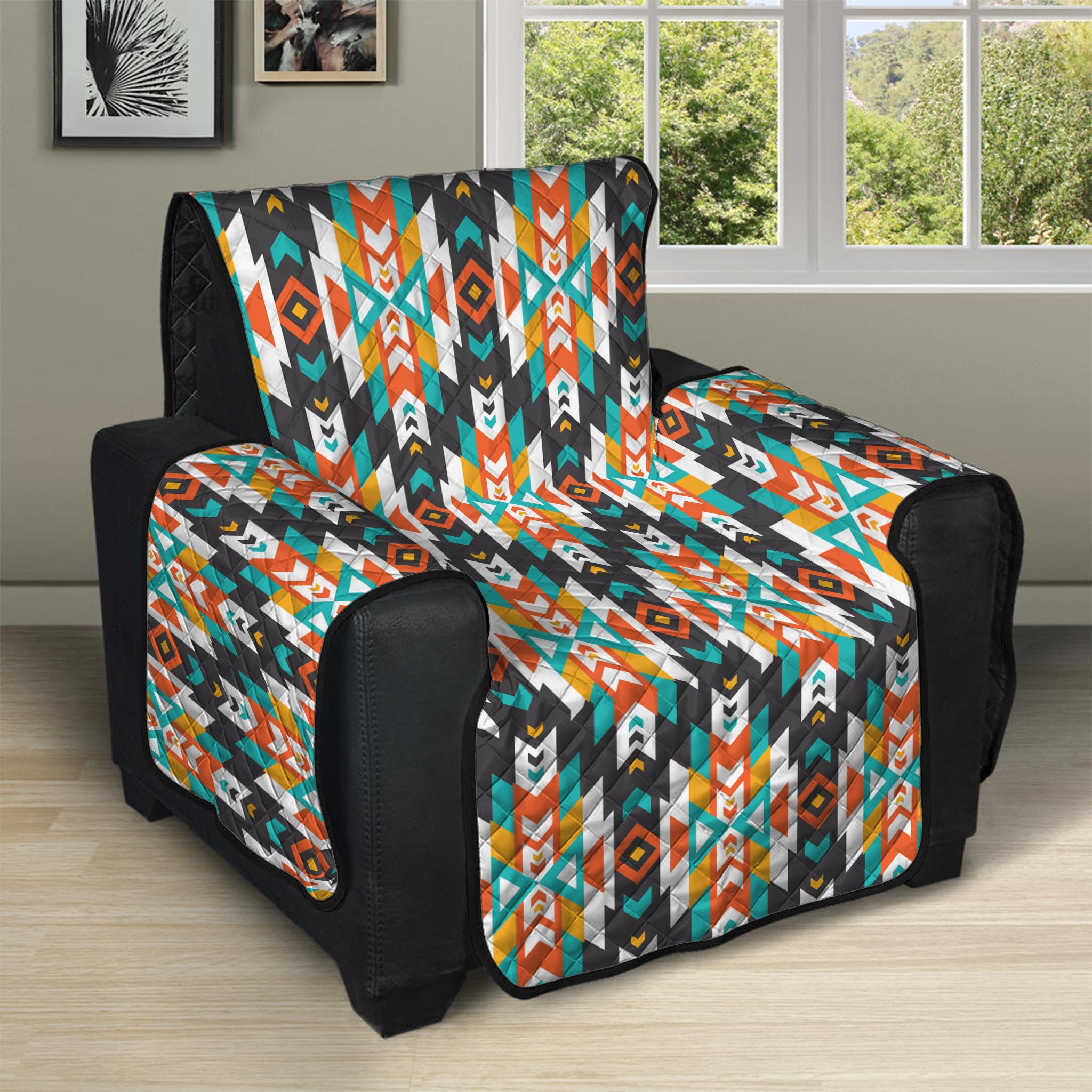 Tribal Native American Pattern Print Recliner Protector