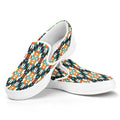 Tribal Native American Pattern Print White Slip On Sneakers