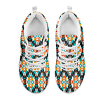 Tribal Native American Pattern Print White Sneakers