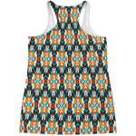 Tribal Native American Pattern Print Women's Racerback Tank Top