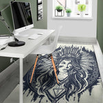 Tribal Native Indian Girl Print Area Rug