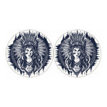 Tribal Native Indian Girl Print Car Coasters