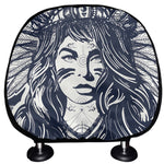 Tribal Native Indian Girl Print Car Headrest Covers