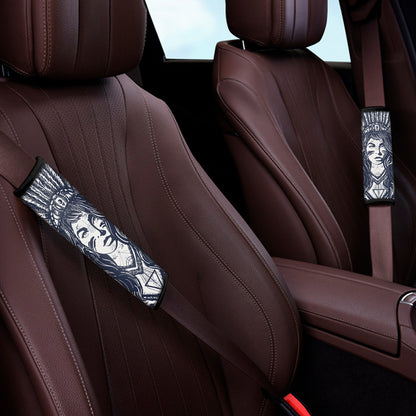 Tribal Native Indian Girl Print Car Seat Belt Covers