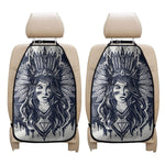 Tribal Native Indian Girl Print Car Seat Organizers
