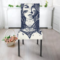 Tribal Native Indian Girl Print Dining Chair Slipcover