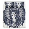 Tribal Native Indian Girl Print Duvet Cover Bedding Set