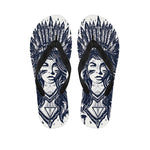 Tribal Native Indian Girl Print Flip Flops