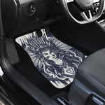 Tribal Native Indian Girl Print Front and Back Car Floor Mats