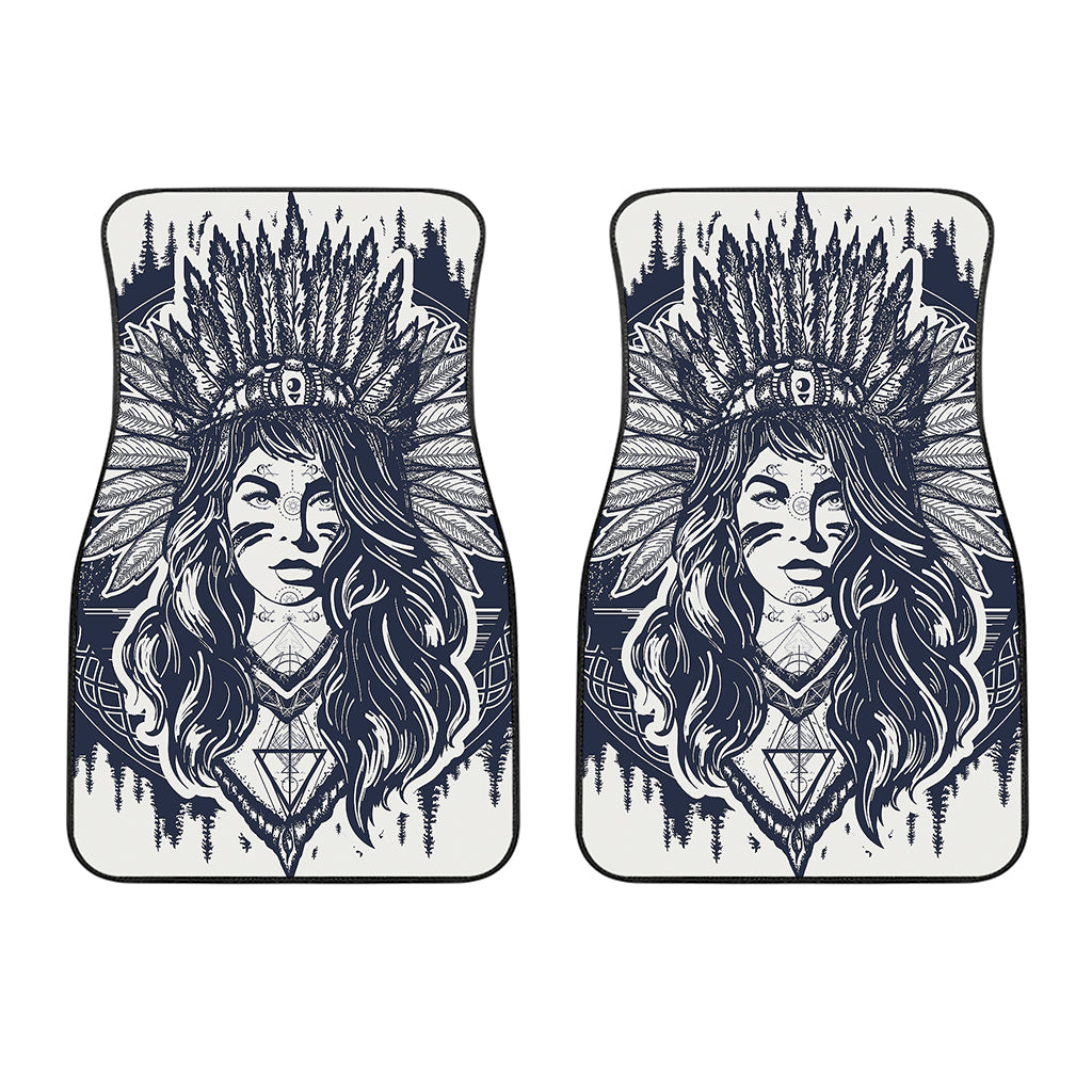 Tribal Native Indian Girl Print Front Car Floor Mats