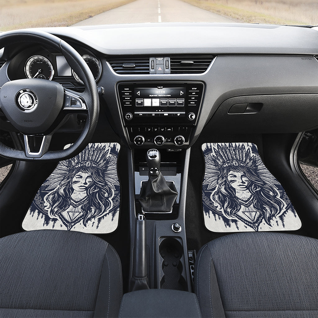 Tribal Native Indian Girl Print Front Car Floor Mats