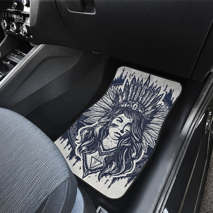 Tribal Native Indian Girl Print Front Car Floor Mats