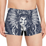 Tribal Native Indian Girl Print Men's Boxer Briefs