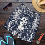 Tribal Native Indian Girl Print Men's Shorts