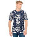Tribal Native Indian Girl Print Men's T-Shirt