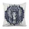 Tribal Native Indian Girl Print Pillow Cover