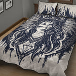 Tribal Native Indian Girl Print Quilt Bed Set