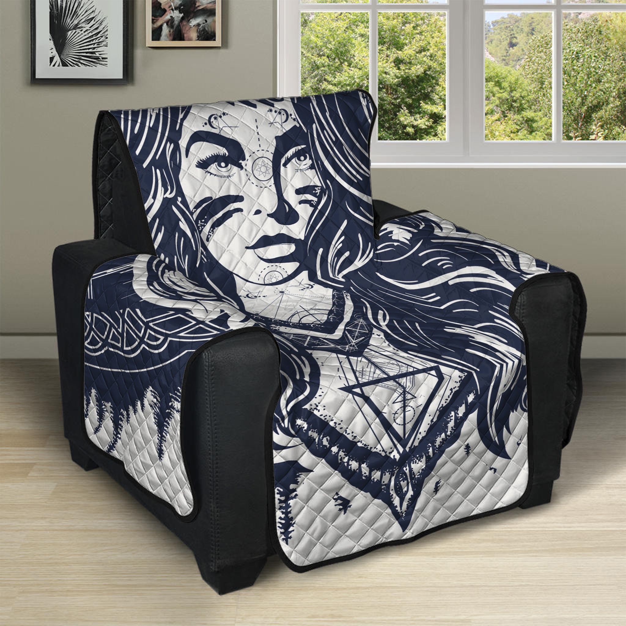 Tribal Native Indian Girl Print Recliner Protector