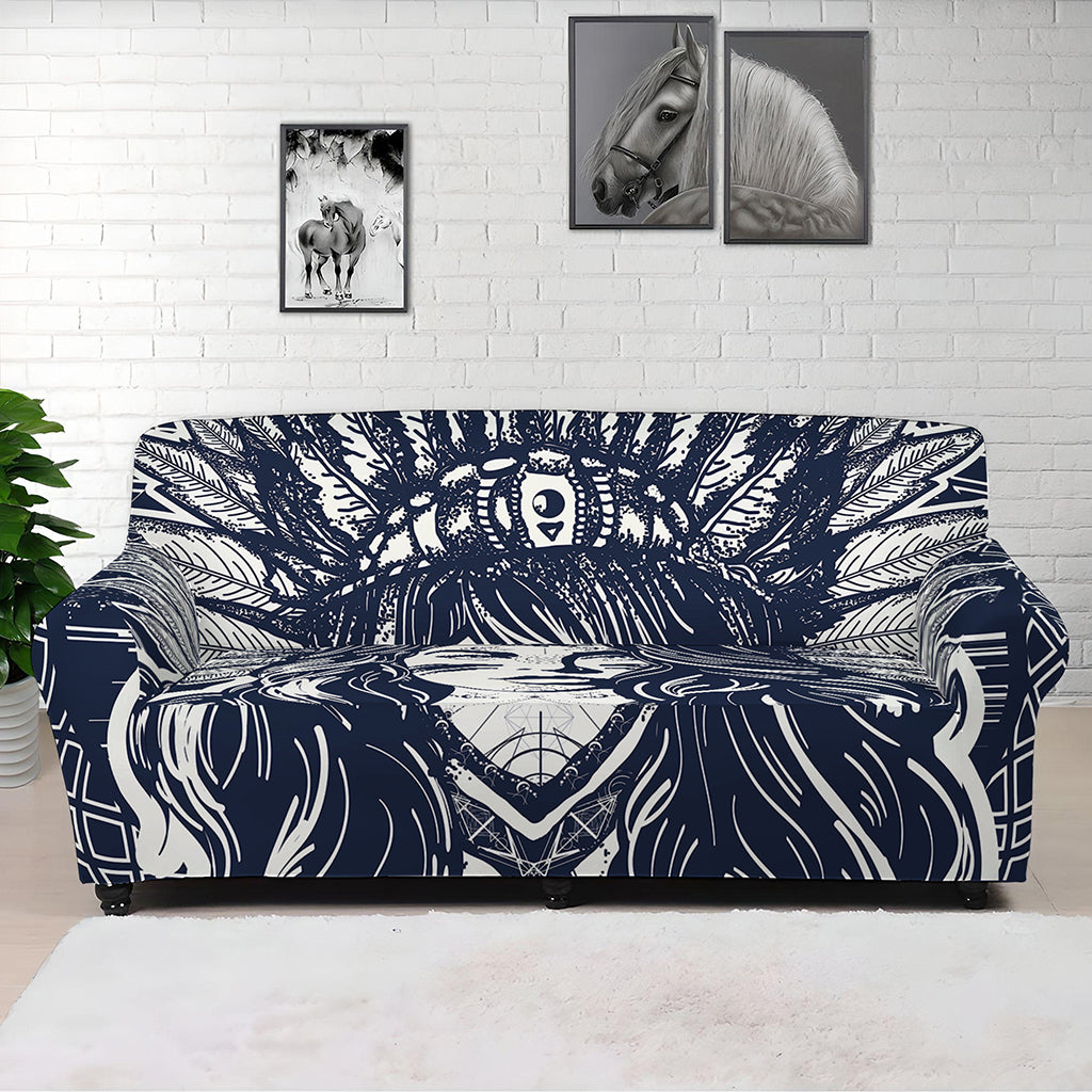Tribal Native Indian Girl Print Sofa Cover