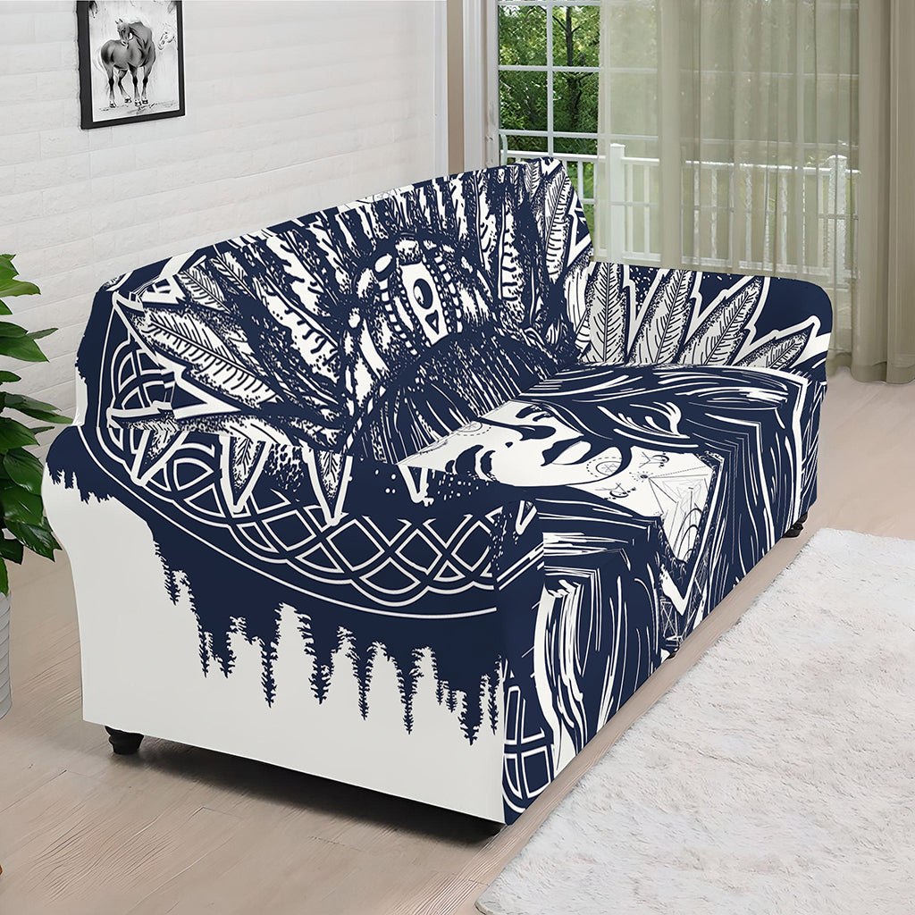Tribal Native Indian Girl Print Sofa Cover