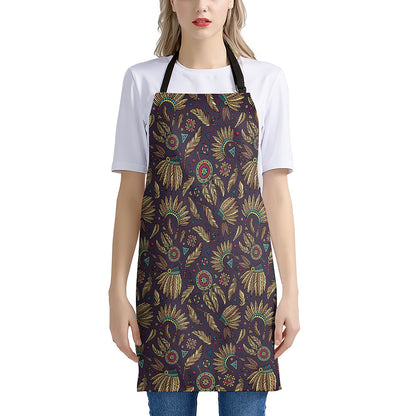 Tribal Native Indian Pattern Print Apron
