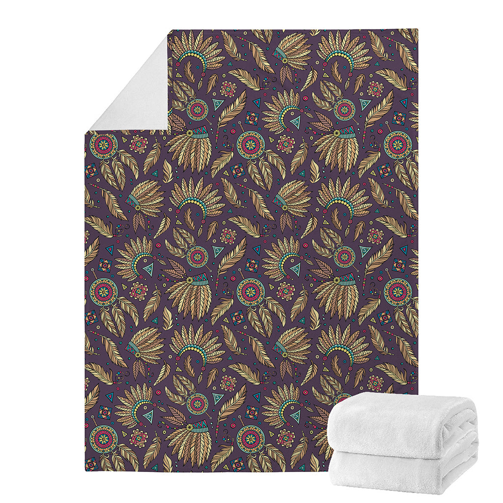 Tribal Native Indian Pattern Print Blanket