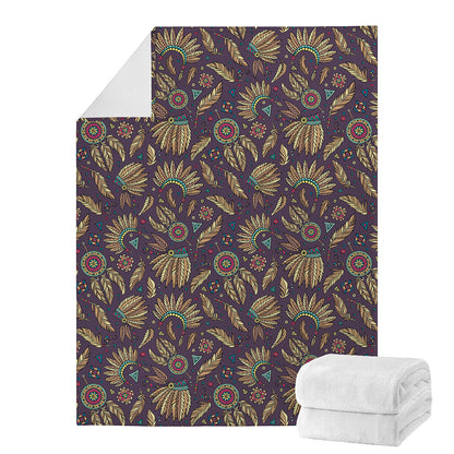 Tribal Native Indian Pattern Print Blanket