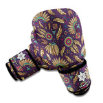 Tribal Native Indian Pattern Print Boxing Gloves