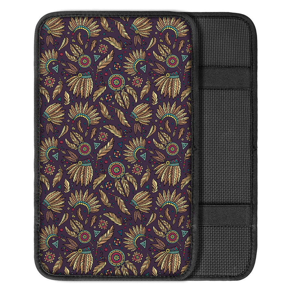 Tribal Native Indian Pattern Print Car Center Console Cover