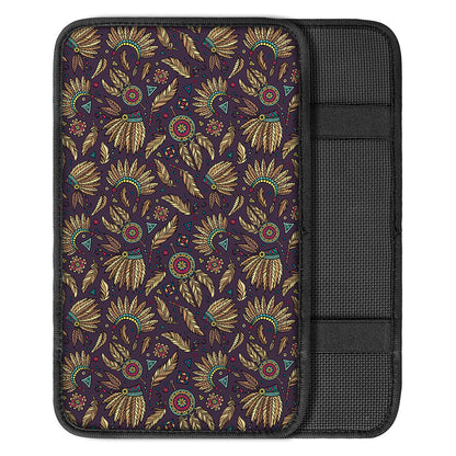 Tribal Native Indian Pattern Print Car Center Console Cover