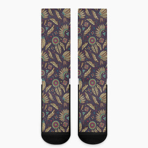 Tribal Native Indian Pattern Print Crew Socks