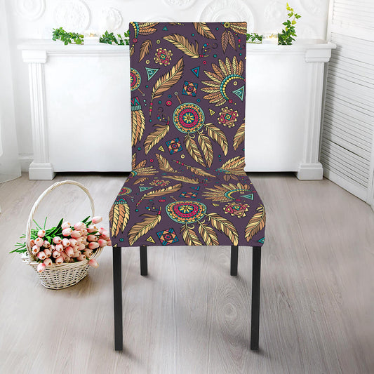 Tribal Native Indian Pattern Print Dining Chair Slipcover