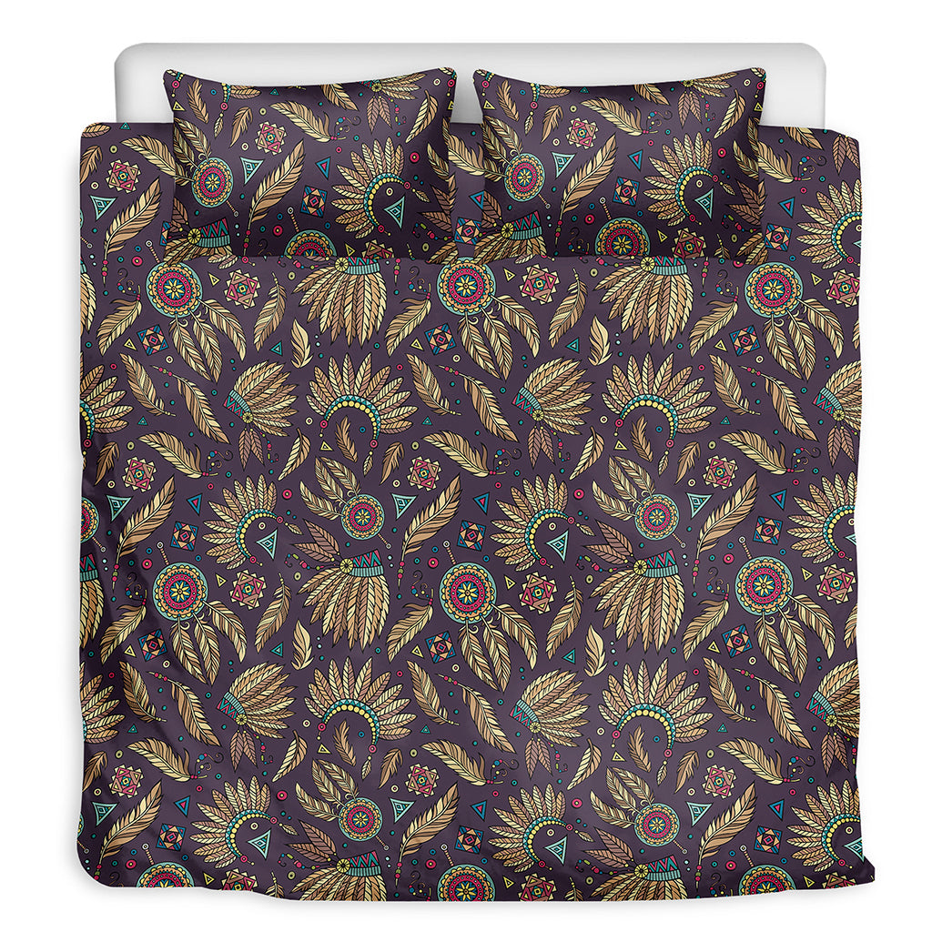 Tribal Native Indian Pattern Print Duvet Cover Bedding Set