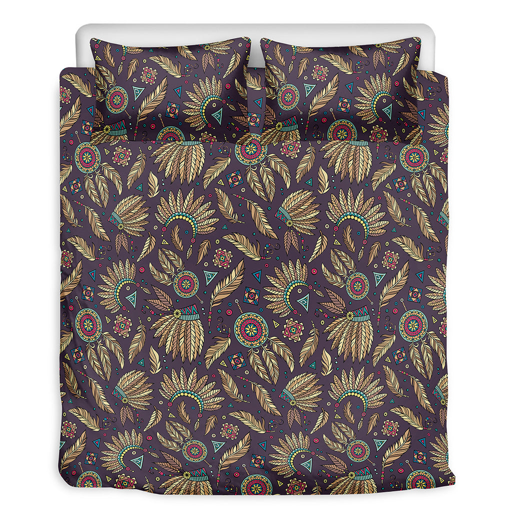 Tribal Native Indian Pattern Print Duvet Cover Bedding Set