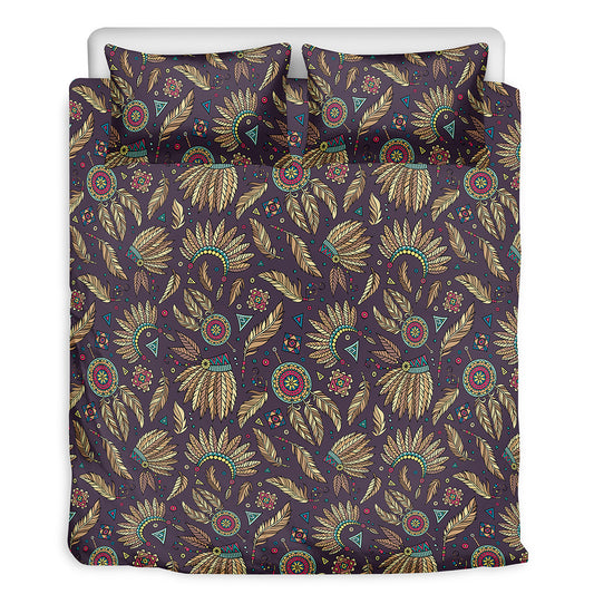Tribal Native Indian Pattern Print Duvet Cover Bedding Set