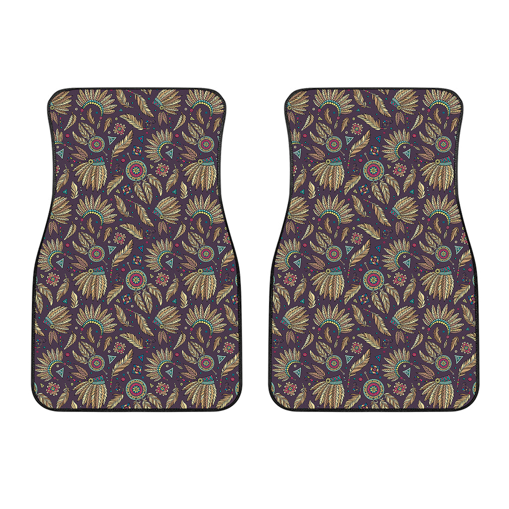 Tribal Native Indian Pattern Print Front Car Floor Mats