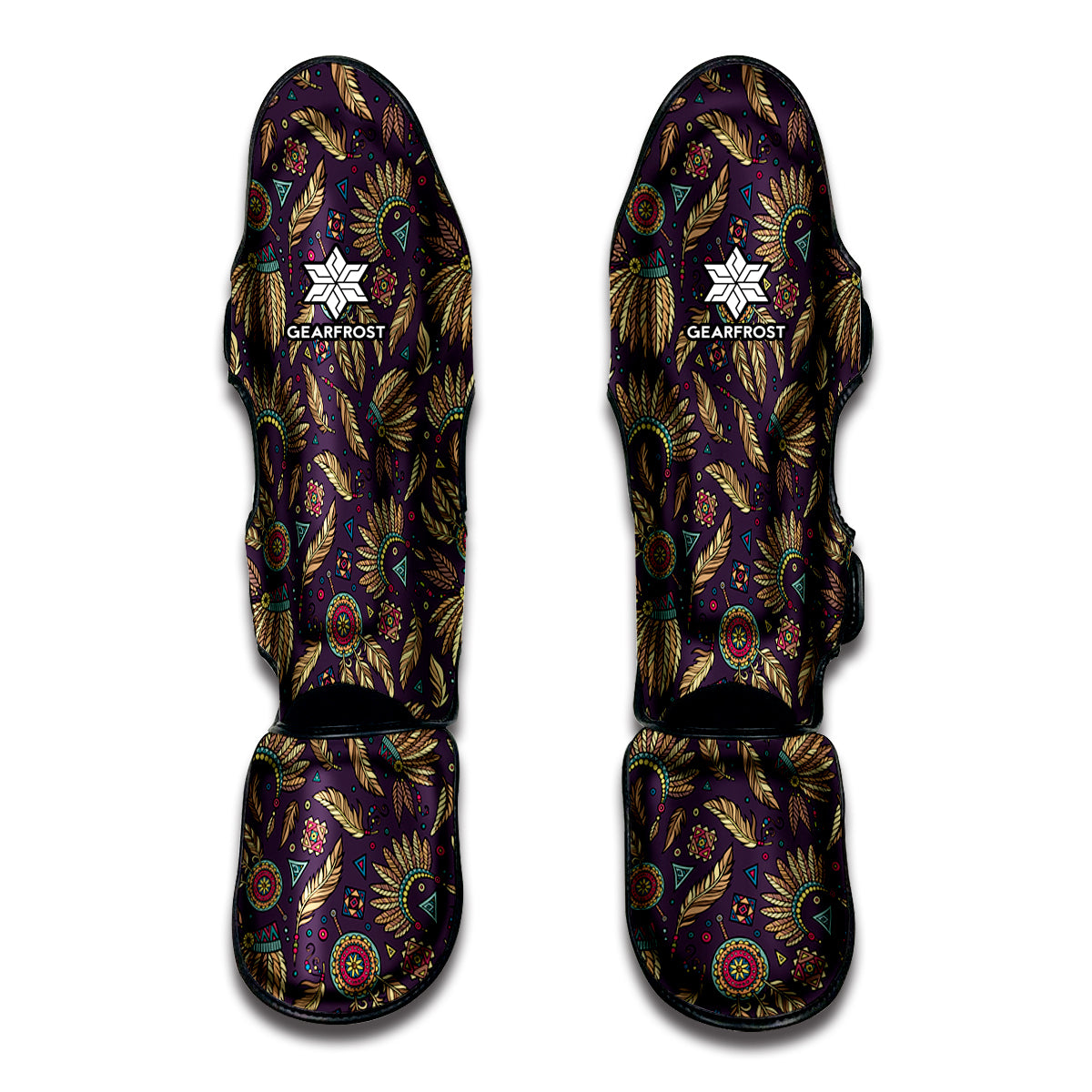 Tribal Native Indian Pattern Print Muay Thai Shin Guard