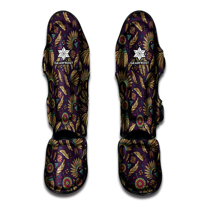 Tribal Native Indian Pattern Print Muay Thai Shin Guard