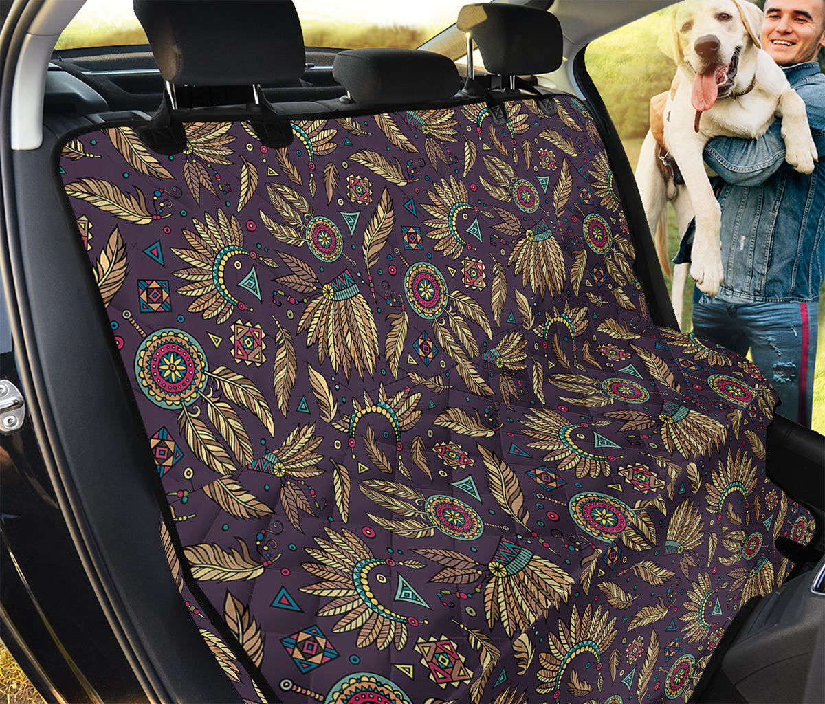 Tribal Native Indian Pattern Print Pet Car Back Seat Cover