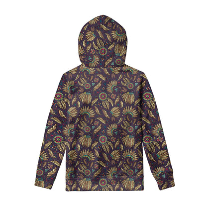 Tribal Native Indian Pattern Print Pullover Hoodie