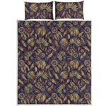 Tribal Native Indian Pattern Print Quilt Bed Set