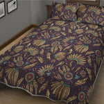 Tribal Native Indian Pattern Print Quilt Bed Set