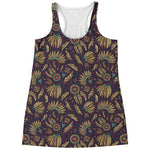 Tribal Native Indian Pattern Print Women's Racerback Tank Top