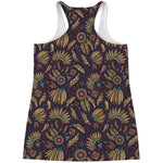 Tribal Native Indian Pattern Print Women's Racerback Tank Top